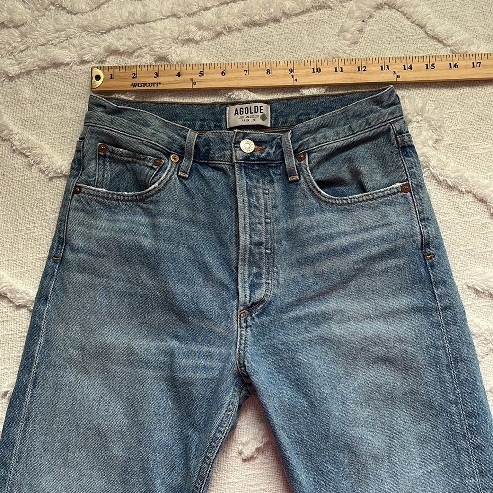 Agolde Light Blue High Rise Jeans - Picture 7 of 16